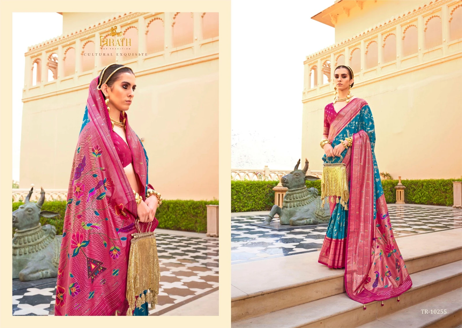 Trirath Swastik Pv Silk Wholesale Fancy Sarees Catalog — Wholesale Sarees, MPA wholesale from Surat — view 3
